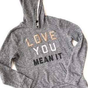 Old Navy Love You Mean It Gray Hoodie